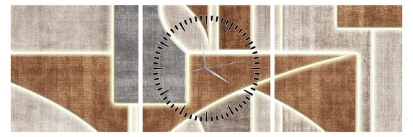 Tablou - Forme (cu ceas) (90x30 cm)