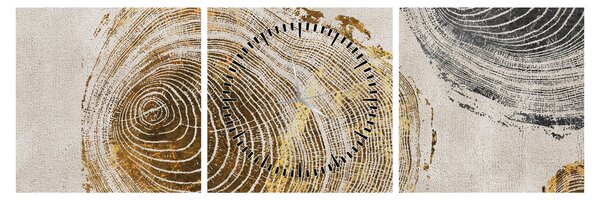 Tablou - Abstract triburi (cu ceas) (90x30 cm)