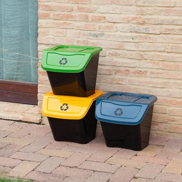 Coş de sortare a deşeurilor, 30 l, 3 buc