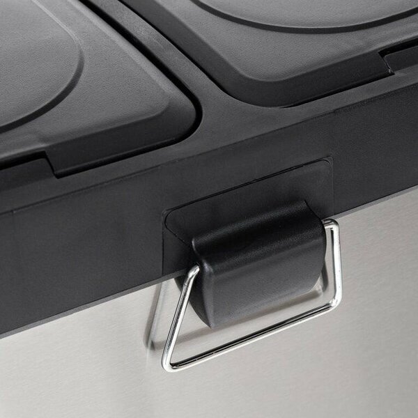 Coș sortare deșeuri Brilanz Savery, 2 x 20 l, inox, 40 l