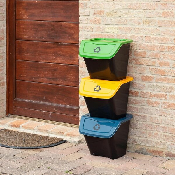 Coş de sortare a deşeurilor, 30 l, 3 buc