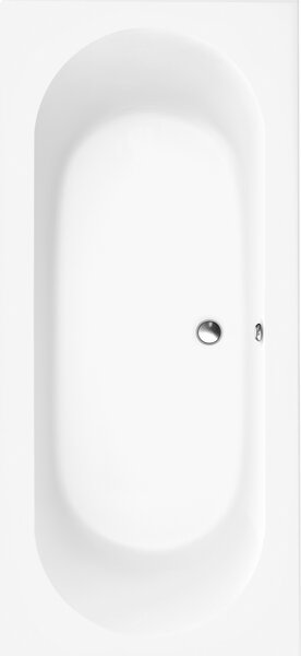Cada dreptunghiulara, Villeroy & Boch, O.NOVO, 180 x 80 cm, alb alpin
