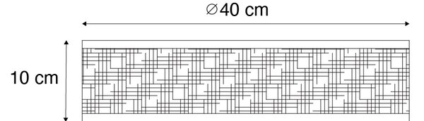 Plafoniera orientala din ratan 40 cm cu 3 lumini - Tromma