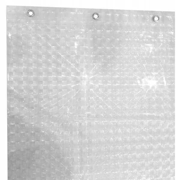 Perdea dus, model 3D, 12 carlige incluse, 180 x 180cm, alb