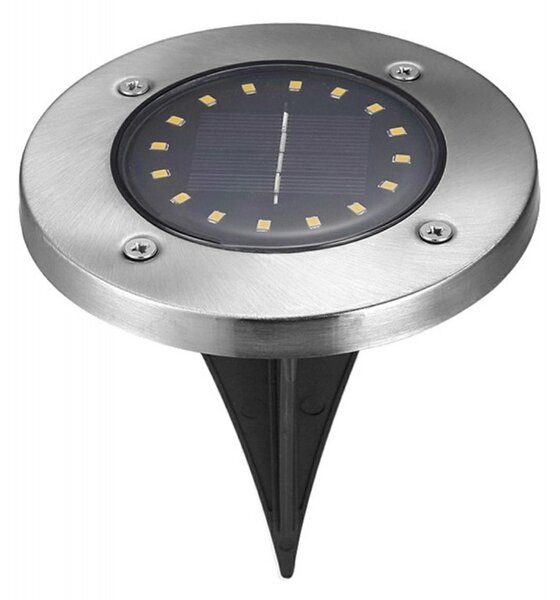 Lampa solara LED exterior, rezistenta interperii, IP67, 4000K, 13 x 11,5cm, negru