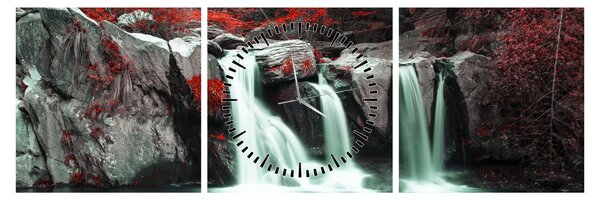 Tablou - Cascade (cu ceas) (90x30 cm)