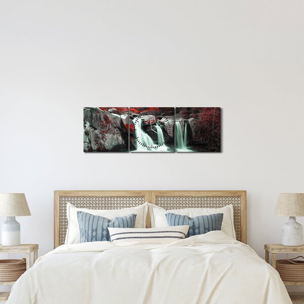 Tablou - Cascade (cu ceas) (90x30 cm)