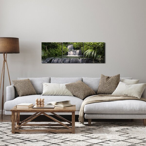 Tablou - Cascade (cu ceas) (90x30 cm)