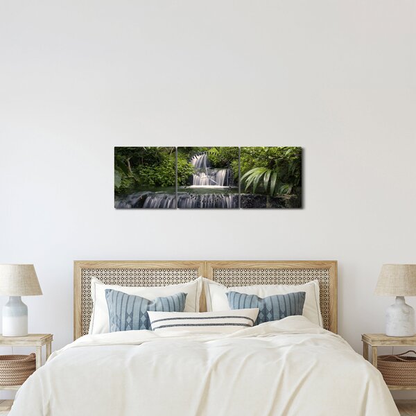 Tablou - Cascade (cu ceas) (90x30 cm)