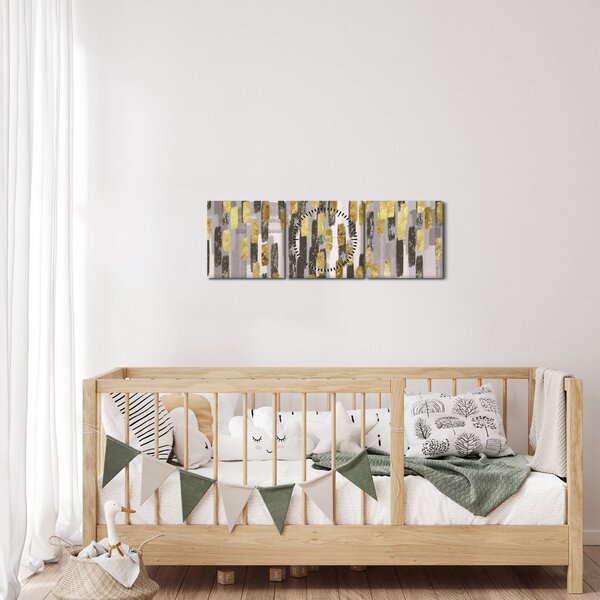 Tablou - Decor modern (cu ceas) (90x30 cm)