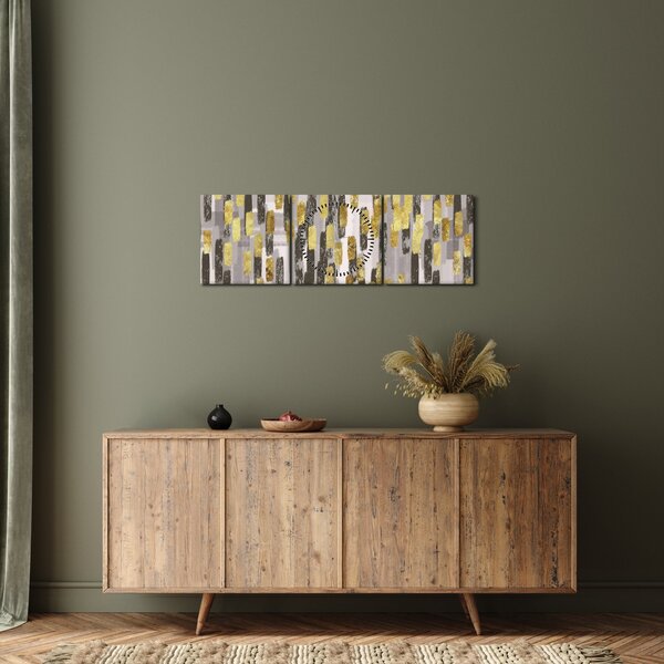 Tablou - Decor modern (cu ceas) (90x30 cm)