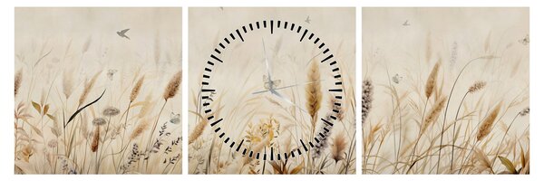 Tablou - Pajiște sălbatică (cu ceas) (90x30 cm)