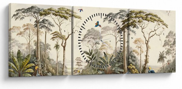 Tablou - Pădurea tropicală amazoniană (cu ceas) (90x30 cm)