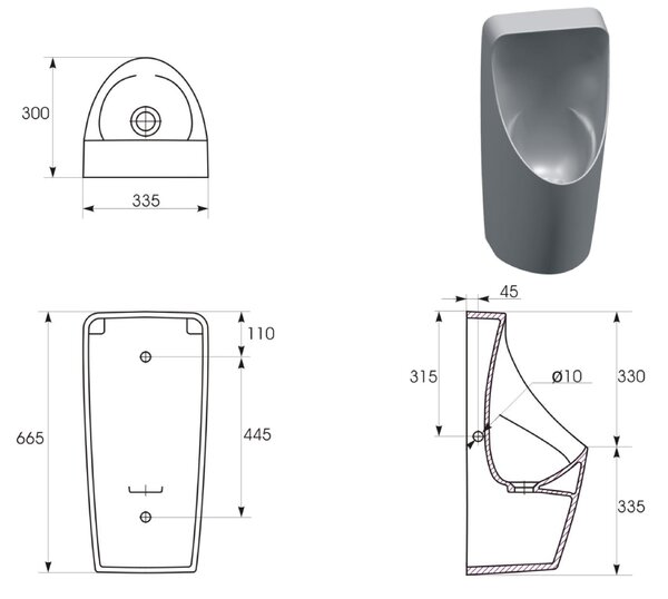 Cersanit Crea pisoar S701-357
