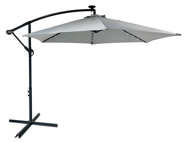 Umbrelă de soare reglabilă AVENBERG SUNNY LED 300, diametru 3M, gri