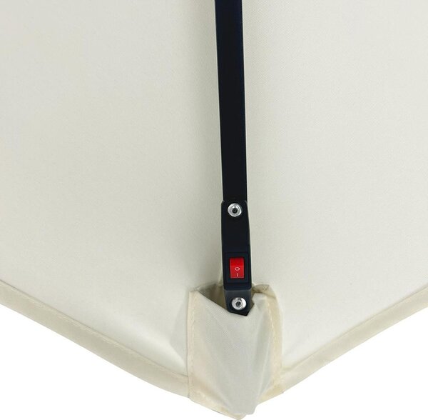 Umbrelă reglabilă AVENBERG SUNNY LED 300, diametru 3M, bej