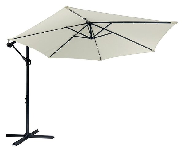 Umbrelă reglabilă AVENBERG SUNNY LED 300, diametru 3M, bej