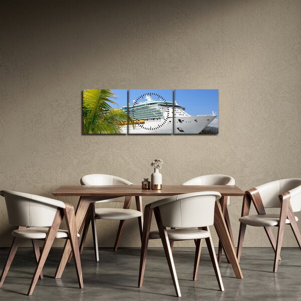 Tablou - Vas de croazieră (cu ceas) (90x30 cm)