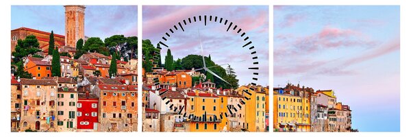 Tablou - Rovinj, Croația (cu ceas) (90x30 cm)