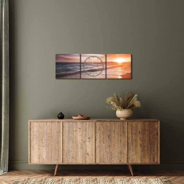 Tablou - Apus de soare în Thailanda (cu ceas) (90x30 cm)