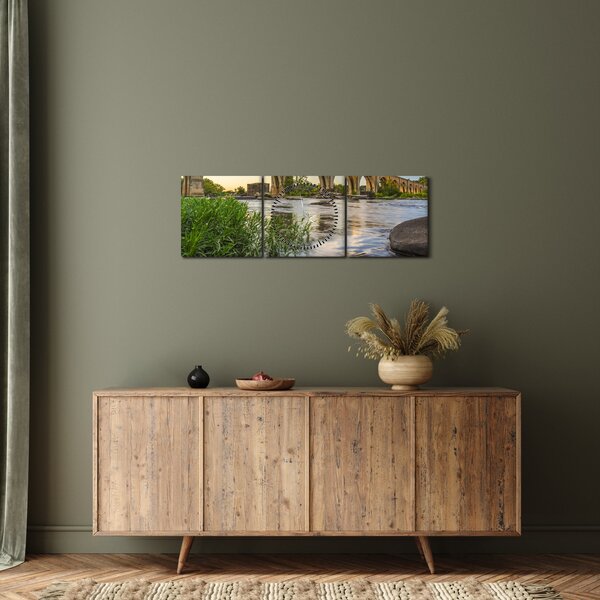Tablou - Podul de cale ferată Richmond (cu ceas) (90x30 cm)
