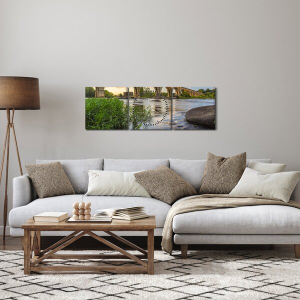 Tablou - Podul de cale ferată Richmond (cu ceas) (90x30 cm)
