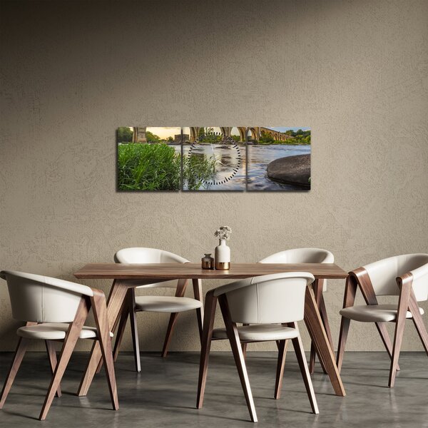 Tablou - Podul de cale ferată Richmond (cu ceas) (90x30 cm)