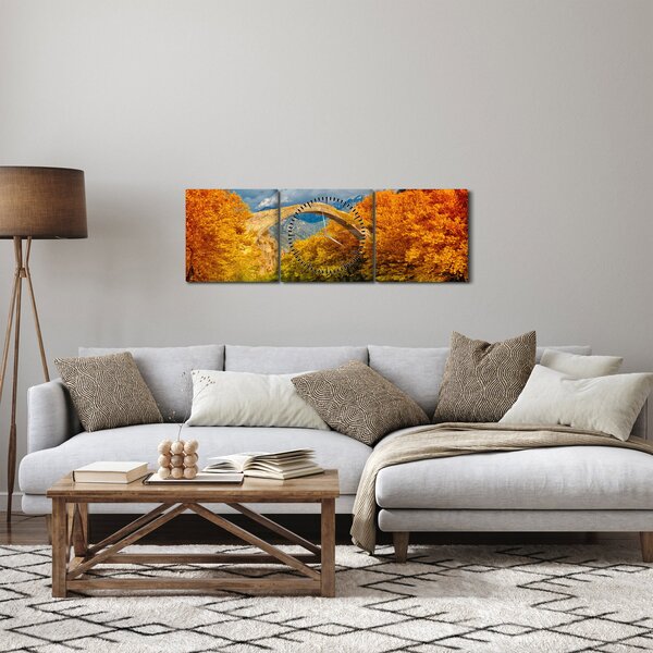 Tablou - Podul Konitsa (cu ceas) (90x30 cm)
