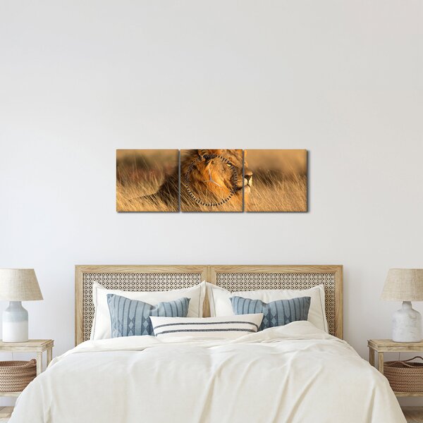 Tablou - Parcul Național Etosha (cu ceas) (90x30 cm)