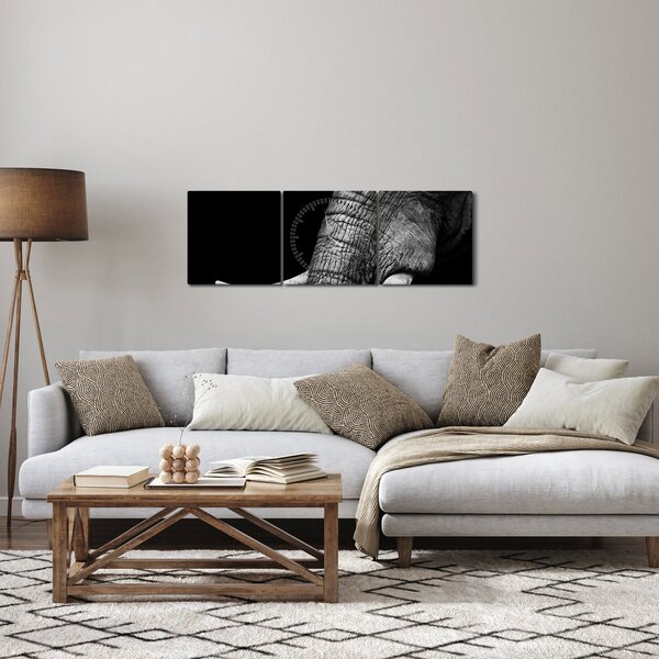 Tablou - Colți de elefant (cu ceas) (90x30 cm)