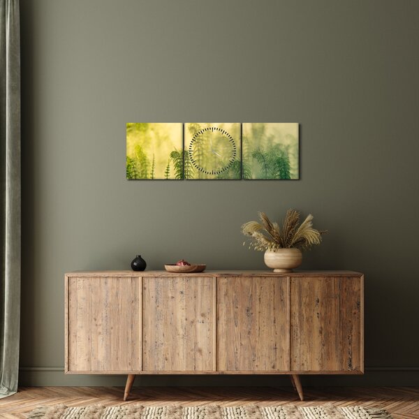 Tablou - Detaliu de primăvară natura cețoasă (cu ceas) (90x30 cm)