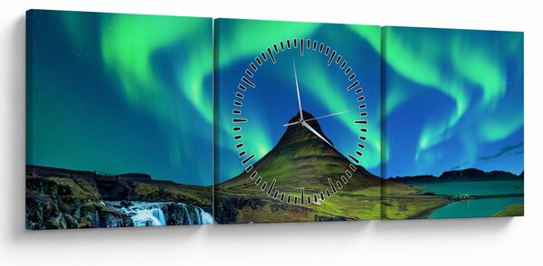 Tablou - Kirkjufell, Islanda (cu ceas) (90x30 cm)