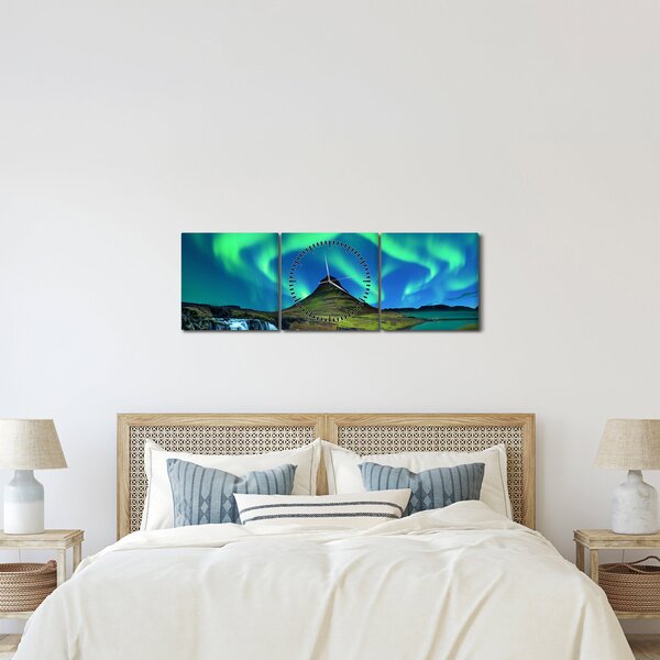 Tablou - Kirkjufell, Islanda (cu ceas) (90x30 cm)