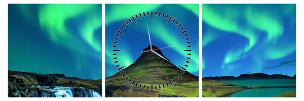 Tablou - Kirkjufell, Islanda (cu ceas) (90x30 cm)