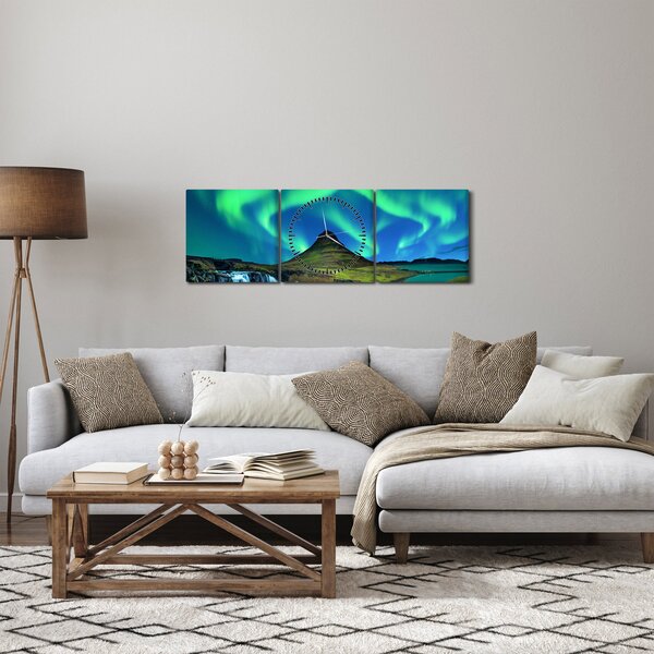 Tablou - Kirkjufell, Islanda (cu ceas) (90x30 cm)