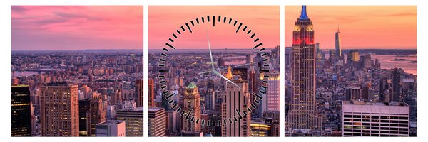 Tablou - New York (cu ceas) (90x30 cm)