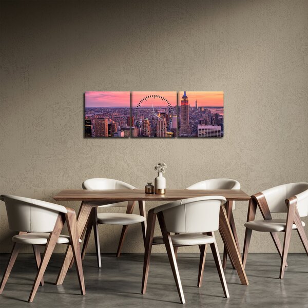 Tablou - New York (cu ceas) (90x30 cm)