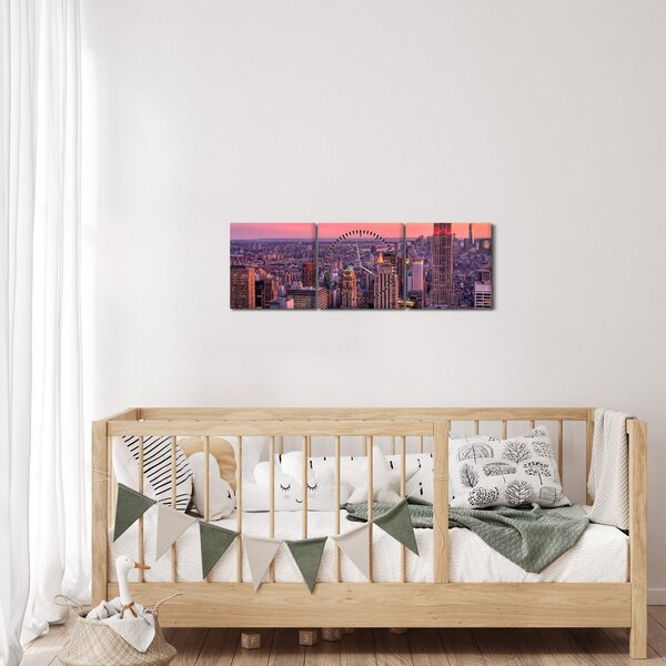Tablou - New York (cu ceas) (90x30 cm)