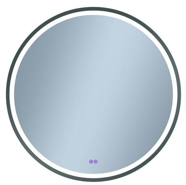 Venti Orion Graphite oglindă 60x60 cm rotund cu iluminare cu covoraș de încălzire grafit 5905951180373