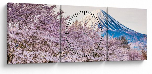 Tablou - Japonia în primăvară (cu ceas) (90x30 cm)