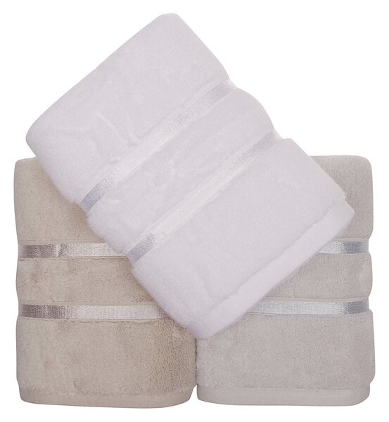 Set 3 prosoape baie DOLCE, multicolor, bumbac, 50x90 cm