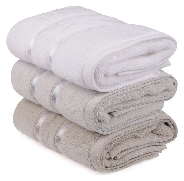 Set 3 prosoape baie DOLCE, multicolor, bumbac, 50x90 cm