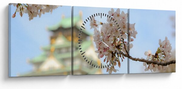 Tablou - Sakura (cu ceas) (90x30 cm)