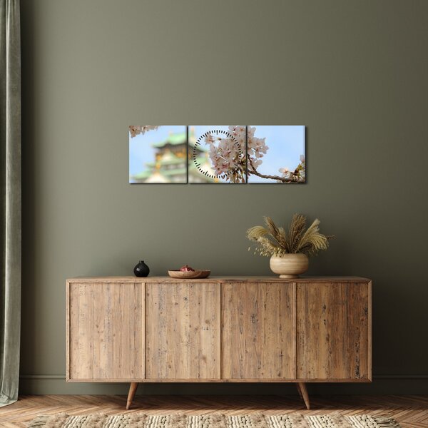 Tablou - Sakura (cu ceas) (90x30 cm)