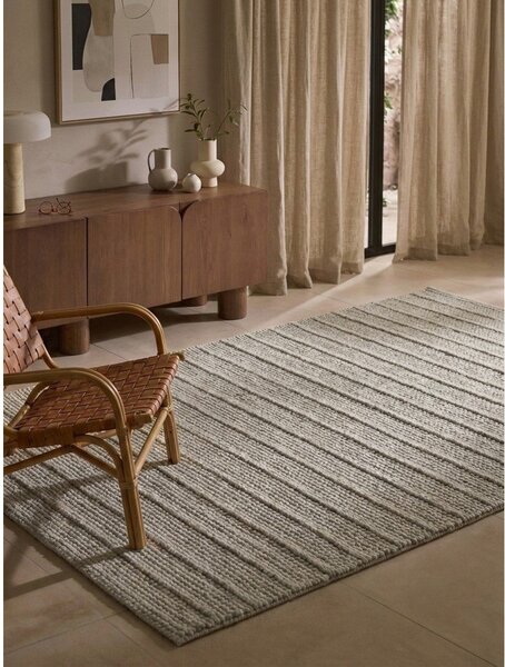 Covor gri țesut manual din lână 80x150 cm Camden Parker – Ted Baker
