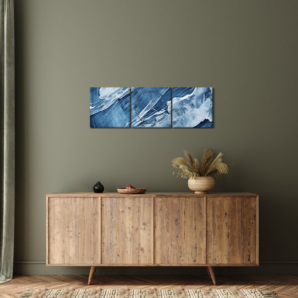 Tablou - Detaliu de pictură (cu ceas) (90x30 cm)