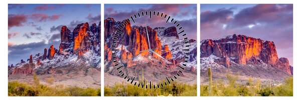 Tablou - Munții din Arizona (cu ceas) (90x30 cm)