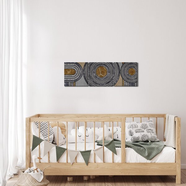 Tablou - Modele decorative (cu ceas) (90x30 cm)