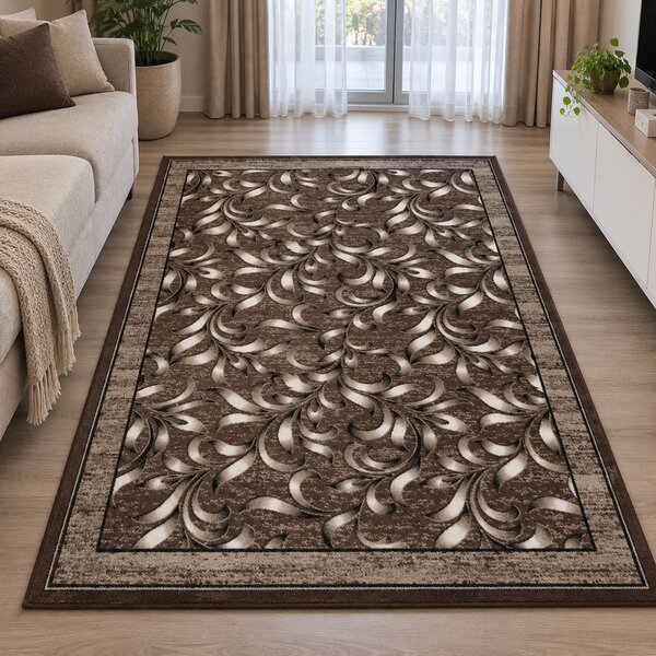 Covor Model Luna 1809 12, Dreptunghiular, Maro,1800 gr mp Dreptunghi, Maro, 140x200
