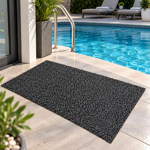 Covor Exterior Interior Spaghetti , Model Curly, Latimea 100 cm, Gri 100 x 200